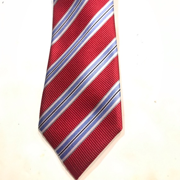 Countess Mara Red Blue Striped Tie - Picture 4 of 7